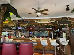 Indoor bar counter at Rockefellers Raw Bar restaurant