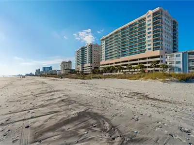 Oceanfront condo with private balconies and direct beach access